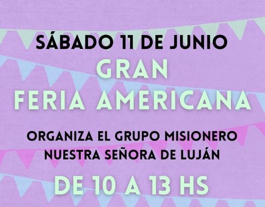 Gran Feria Americana organizada por el Grupo Misionero «Nuestra Señora de Luján»