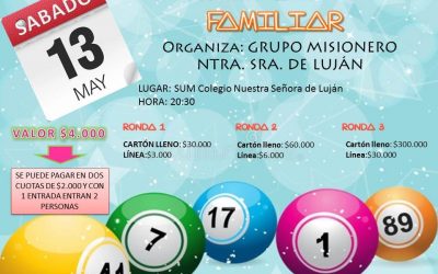 El 13 de Mayo se realizará el entretenimiento familiar del Colegio Nuestra Señora de Luján