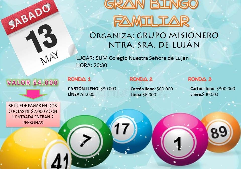 El 13 de Mayo se realizará el entretenimiento familiar del Colegio Nuestra Señora de Luján