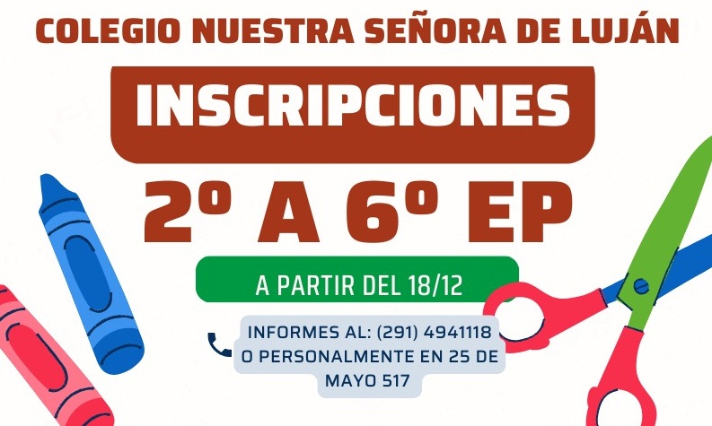 Se abren las inscripciones para alumnos de Nivel Primario